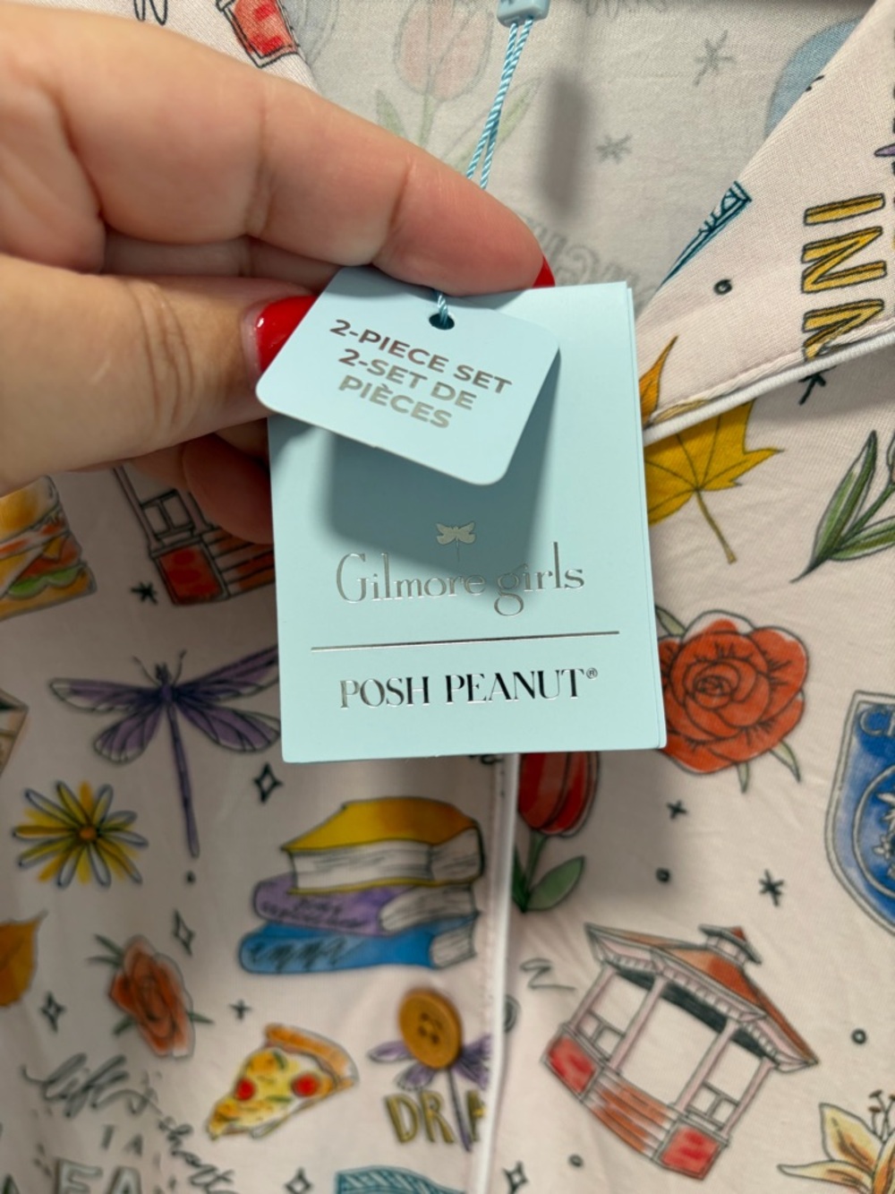 Gilmore Girls x Posh Peanut NWT size XL Women’s Pajama Top Bamboo Lightweight - Picture 9 of 15